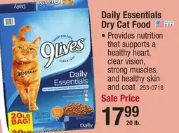 Menards 9Lives Daily Essentials Dry Cat Food - 20 lbs offer