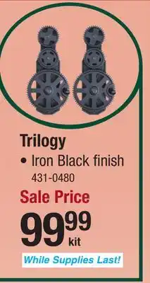 Menards Forge Trilogy 80 Iron Black 2-Piece Rail Sliding Barn Door Hardware Kit offer