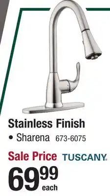 Menards Tuscany Sharena One-Handle Pull-Down Stainless Kitchen Faucet offer