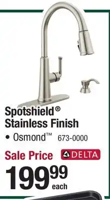 Menards Delta Osmond One-Handle Pull-Down Spotshield Stainless Kitchen Faucet offer