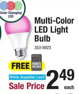 Menards LEDeez Multicolor LED Bulb with Remote offer