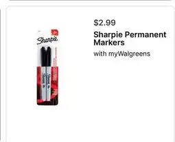 Walgreens Sharpie Permanent Markers offer