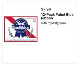 Walgreens 12-Pack Pabst Blue Ribbon offer