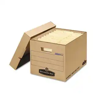 Walmart Bankers Box FEL Filing Storage Box with Locking Lid Letter-Legal Kraft 25-Carton offer