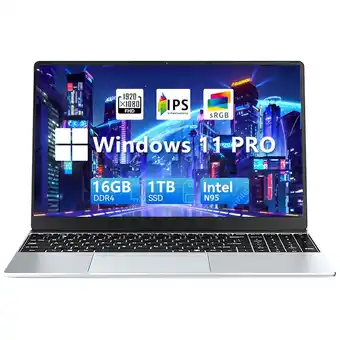 Walmart KUU 15.6 FHD Laptop, Intel Quad-Core 12th Alder Lake N95, 16GB, 1TB SSD, Silver, New offer