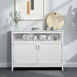 Walmart Ktaxon Sideboard, Kitchen Storage Dining Buffet Cabinet, White offer