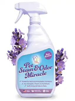 Walmart Sunny&Honey, Pet Stain & Odor Eliminator Miracle, Lavender Scent, 1 pc, 32oz offer