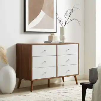 Walmart Modway Transmit 47 Dresser in Walnut White offer