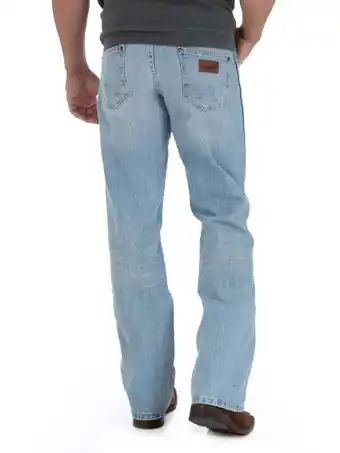 Walmart Wrangler Men's Retro Light Wash Bootcut Jeans WRT20CR offer