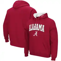 Walmart Men's Colosseum Crimson Alabama Crimson Tide Arch & Logo 3.0 Pullover Hoodie offer