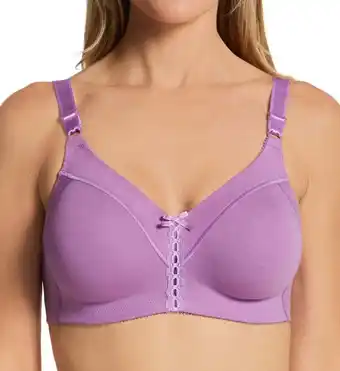 Walmart Women's Bali 3036 Double Support Cool Comfort Cotton Wirefree Bra (Tinted Lavender 36B) offer