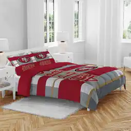 Walmart San Francisco 49ers Heathered Stripe 3-Piece Full/Queen Bed Set offer