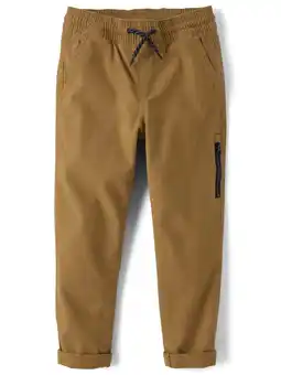 Walmart The Children's Place Boys Pull-On Woven Roll Cuff Pant, Sizes 4-16 offer