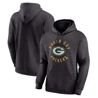 Walmart Men's Fanatics Heather Charcoal Green Bay Packers Only Option Pullover Hoodie offer