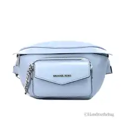 Walmart Michael Kors Maisie Large Pale Blue 2-n-1 Waistpack Card Case Fanny Pack Bag offer