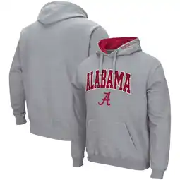 Walmart Men's Colosseum Heather Gray Alabama Crimson Tide Arch & Logo 3.0 Pullover Hoodie offer