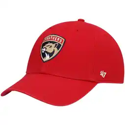 Walmart Men's '47 Red Florida Panthers Logo Clean Up Adjustable Hat offer