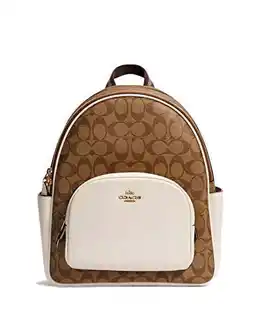 Walmart Coach Women's Court Backpack In Signature Canvas (Khaki - Chalk) offer