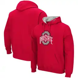 Walmart Men's Colosseum Scarlet Ohio State Buckeyes Arch & Logo 3.0 Pullover Hoodie offer