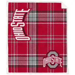 Walmart Ohio State Buckeyes 60'' x 70'' Plaid Ultra Fleece Throw Blanket offer