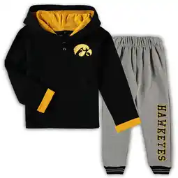 Walmart Toddler Colosseum Black/Heathered Gray Iowa Hawkeyes Poppies Hoodie and Sweatpants Set offer