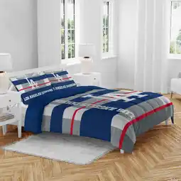 Walmart Los Angeles Dodgers Heathered Stripe 3-Piece Full/Queen Bed Set offer