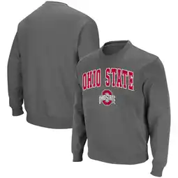 Walmart Men's Colosseum Charcoal Ohio State Buckeyes Team Arch & Logo Tackle Twill Pullover Sweatshirt offer