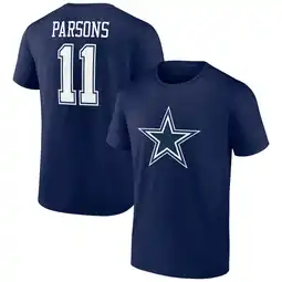 Walmart Men's Fanatics Micah Parsons Navy Dallas Cowboys Player Icon Name & Number T-Shirt offer