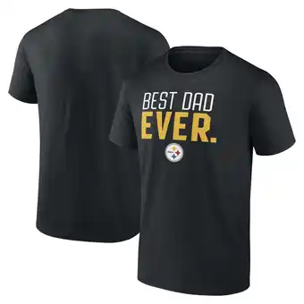 Walmart Men's Black Pittsburgh Steelers Best Dad Ever Team T-Shirt offer