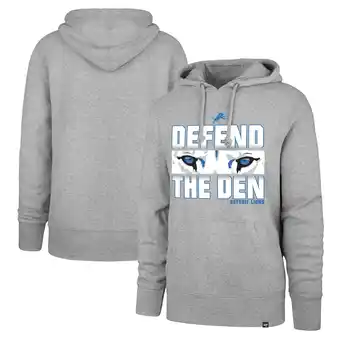 Walmart Men's '47 Gray Detroit Lions Regional Headline Pullover Hoodie offer