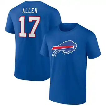 Walmart Men's Josh Allen Royal Buffalo Bills Icon Player Name & Number T-Shirt offer