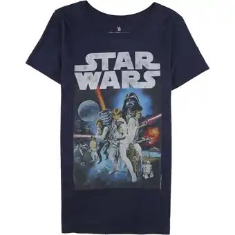 Walmart Junk Food Womens Star Wars Poster Graphic T-Shirt, Blue, 1X offer