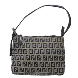 Walmart Pre-Owned FENDI Zucchino Pouch Navy 001.26810.098 (Fair) offer