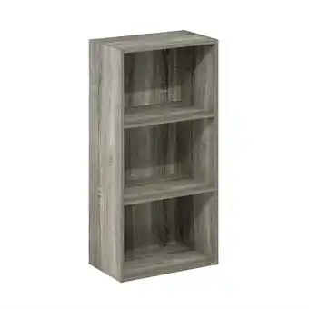 Walmart Furinno Luder 3-Tier Open Shelf Bookcase, French Oak offer