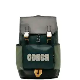 Walmart Pre-Owned Coach Backpack C6656 Green Black Nylon Leather Women's COACH (Good) offer