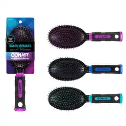 Walmart Conair Professional Wire Bristle Cushion Hairbrush with Rubber-Grip Handle, Colors Vary offer