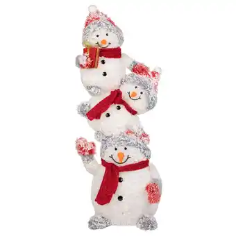 Walmart Northlight 42 Lighted Stacked Snowman Family Outdoor Christmas Decoraton offer