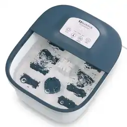 Walmart MARNUR Foot Spa Bath Massager with Heat, Rich Bubble, Vibration, Rollers and Lower Noise - Blue offer