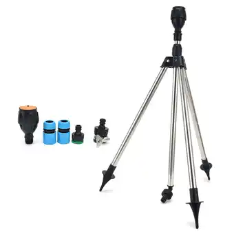 Walmart Tebru Tripod Sprinkler 360 Rotating Lawn Sprinkler, Stainless Steel Multi-Purpose offer