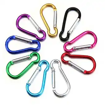 Walmart Lindmeyers 10X Multicolor Carabiners, Camping Spring Snap Clip Key Hooks and Keyrings, Aluminum offer