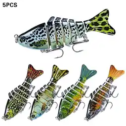 Walmart 5Pcs/Set Bass Fishing Lures for Freshwater Saltwater Lifelike Multi Jointed Swimbait offer