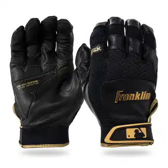 Walmart Franklin Sports Adult MLB Shok-Sorb X Batting Gloves, Adult Small, Pair, Black/Gold offer