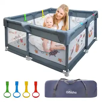 Walmart Baby Playpen Large Play Yard Fence for Babies and Toddlers, Kids Activity Center,50x50 Gray offer