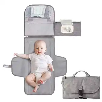 Walmart Portable Diaper Changing Pad, Waterproof Travel Changing Kit, Baby Shower Gift , Gray offer