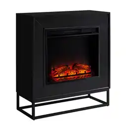 Walmart Southern Enterprises SEI Furniture Engineered Wood Electric Fireplace in Black offer