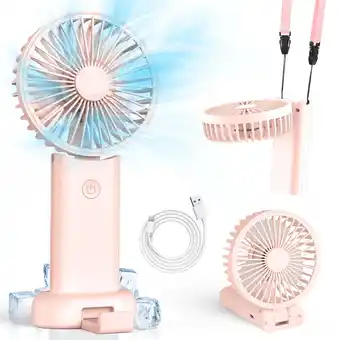 Walmart Bilivry Handheld Fan with Lanyard Base ,Type-C, for Girls Women Kids, Travel, Outdoor Indoor Office offer
