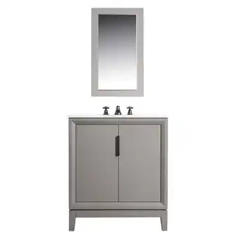 Walmart Water Creation Elizabeth 30 Wood Single Bathroom Vanity in Cashmere Gray/Bronze offer