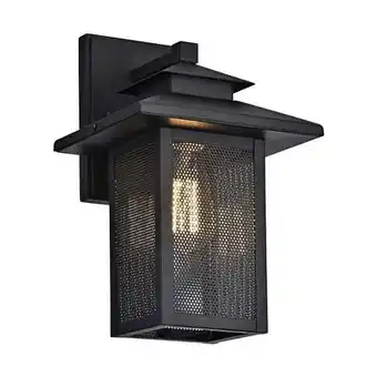 Walmart CHLOE Ironclad 1 Light Textured Black Outdoor Wall Sconce 13 Height offer