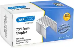 Walmart Rapesco Staples, 73/12 mm (1/2 inch) Staples for Heavy Duty Plier Stapler - Pack of 2000 offer