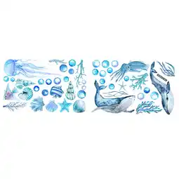 Walmart 2Pcs Glow in The Dark Creatures Wall Decals, under The Sea Decoration Waterproof offer